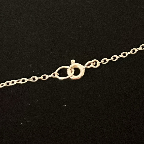 925 Sterling Silver Rose Cubic Zirconia Pendant on 16'' Silver Chain Necklace - Picture 5 of 6